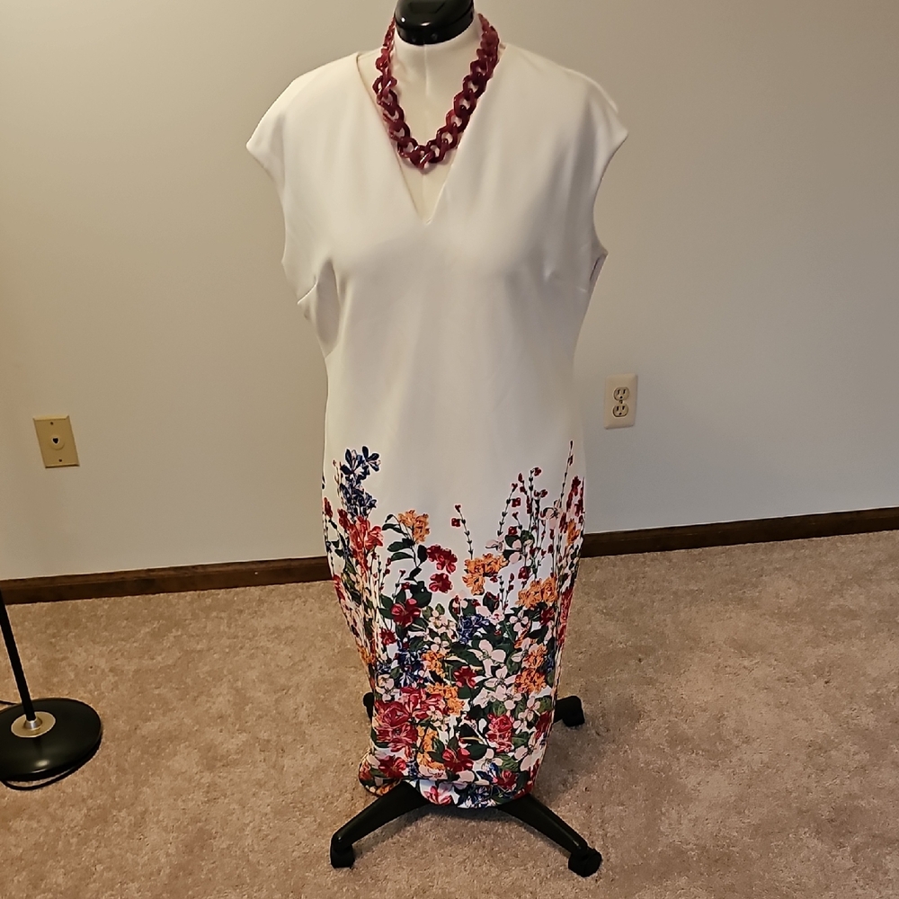 Floral White Dress